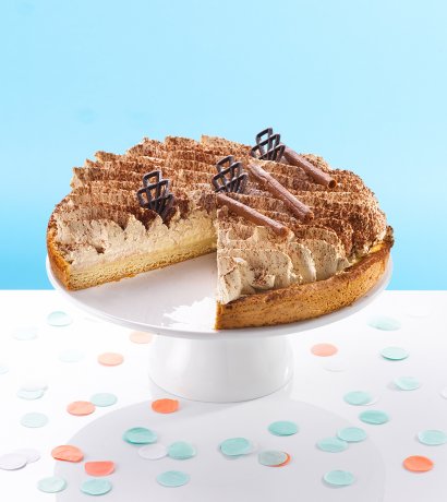 Tiramisu vlaai open